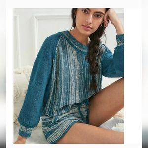 Anthro Daily Practice Sunrise Knit Loungewear Sweater